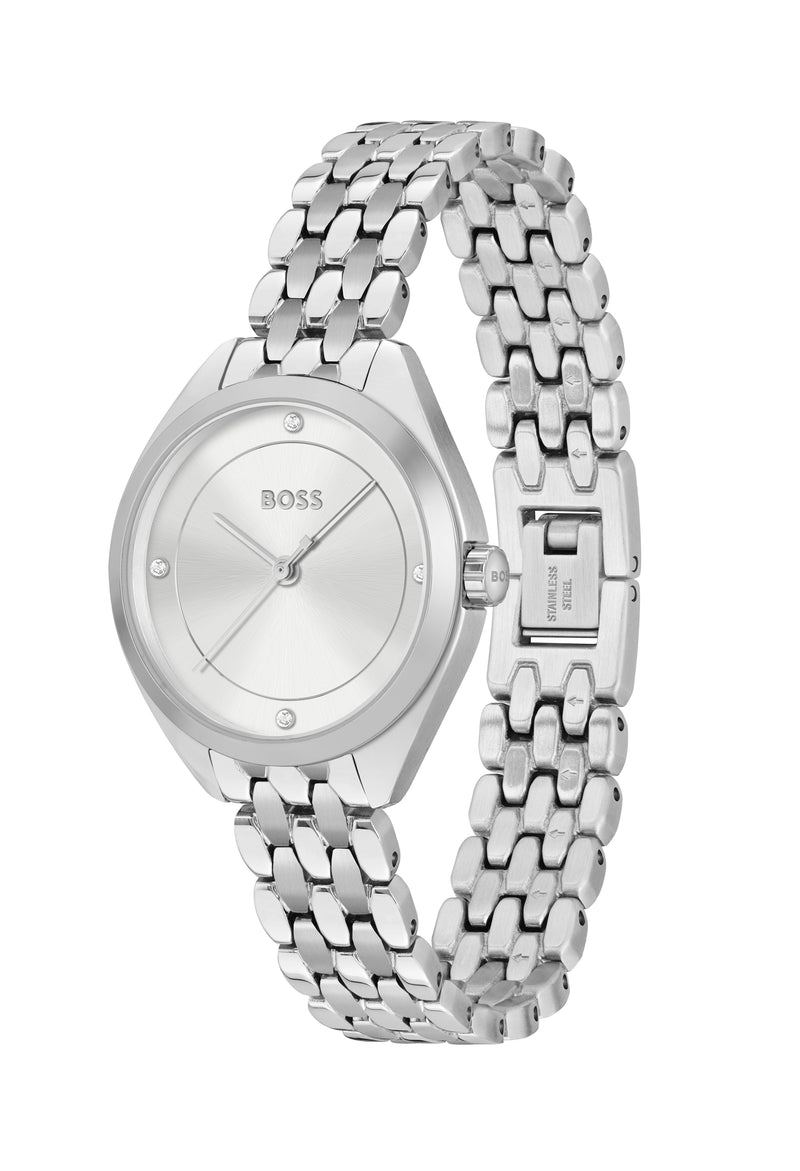 BOSS Ladies Mae Silver Dial Bracelet Stainless Steel Watch