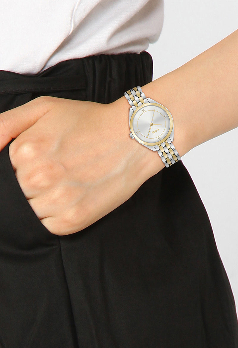 BOSS Ladies Mae Silver Dial Bracelet Stainless Steel GP Watch