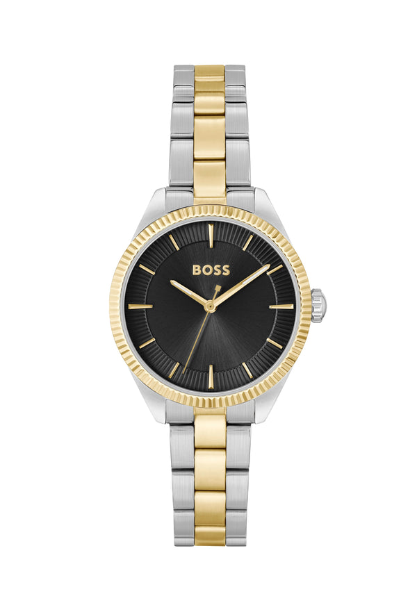 BOSS Ladies Sage Black Dial Bracelet Stainless Steel GP Watch