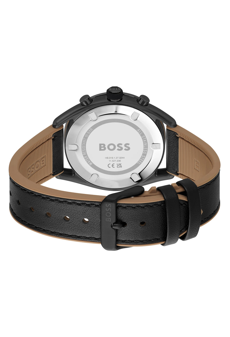 BOSS Gents Centre Court Black Ion Plated Strap Watch