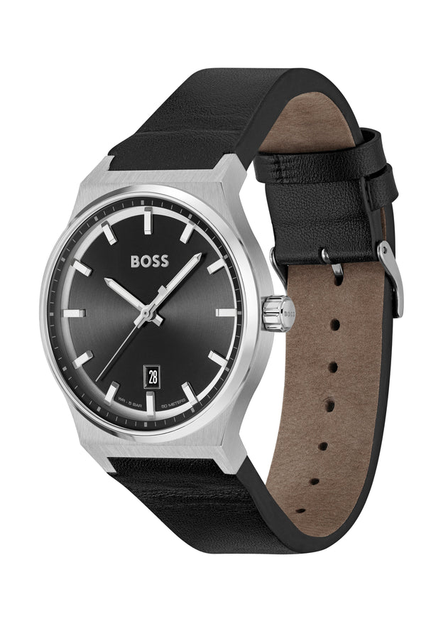 BOSS Gents Candor Black Dial Strap Stainless Steel Watch
