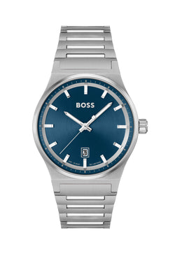BOSS Gents Candor Blue Dial Bracelet Stainless Steel Watch