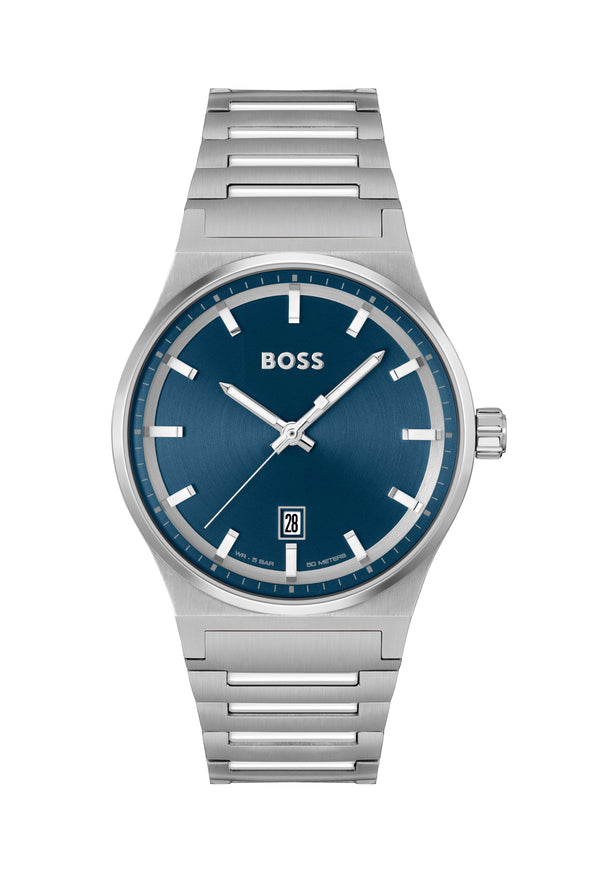 BOSS Gents Candor Blue Dial Bracelet Stainless Steel Watch