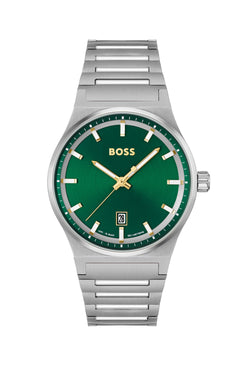 BOSS Gents Candor Green Dial Bracelet Stainless Steel Watch