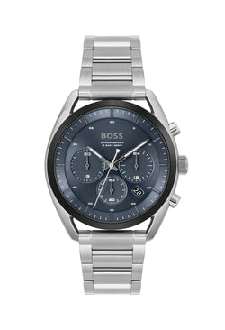 BOSS Gents Top Blue Chronograph Dial Bracelet Stainless Steel Watch