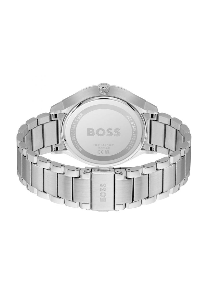 BOSS Gents Tyler Blue Day & Date Dial Stainless Steel Bracelet Watch