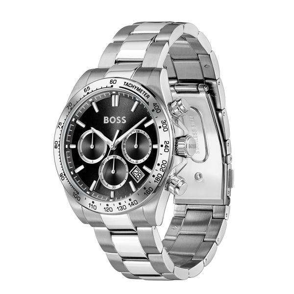 Mens Stainless Steel Hero 2.0, Black Dial, Bracelet Watch 1514267