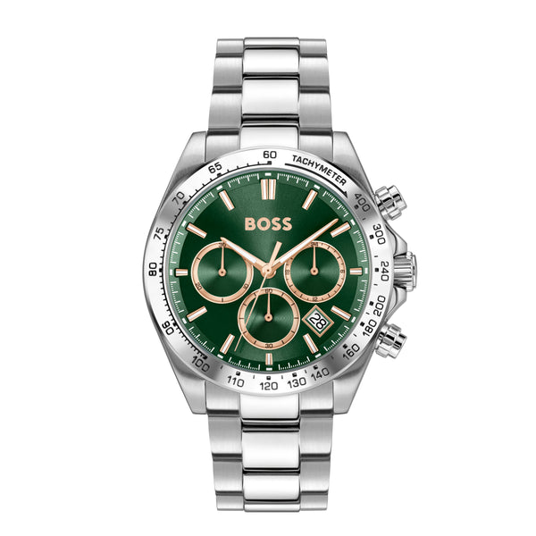 Mens Stainless Steel Hero 2.0, Green Dial, Bracelet Watch 1514268