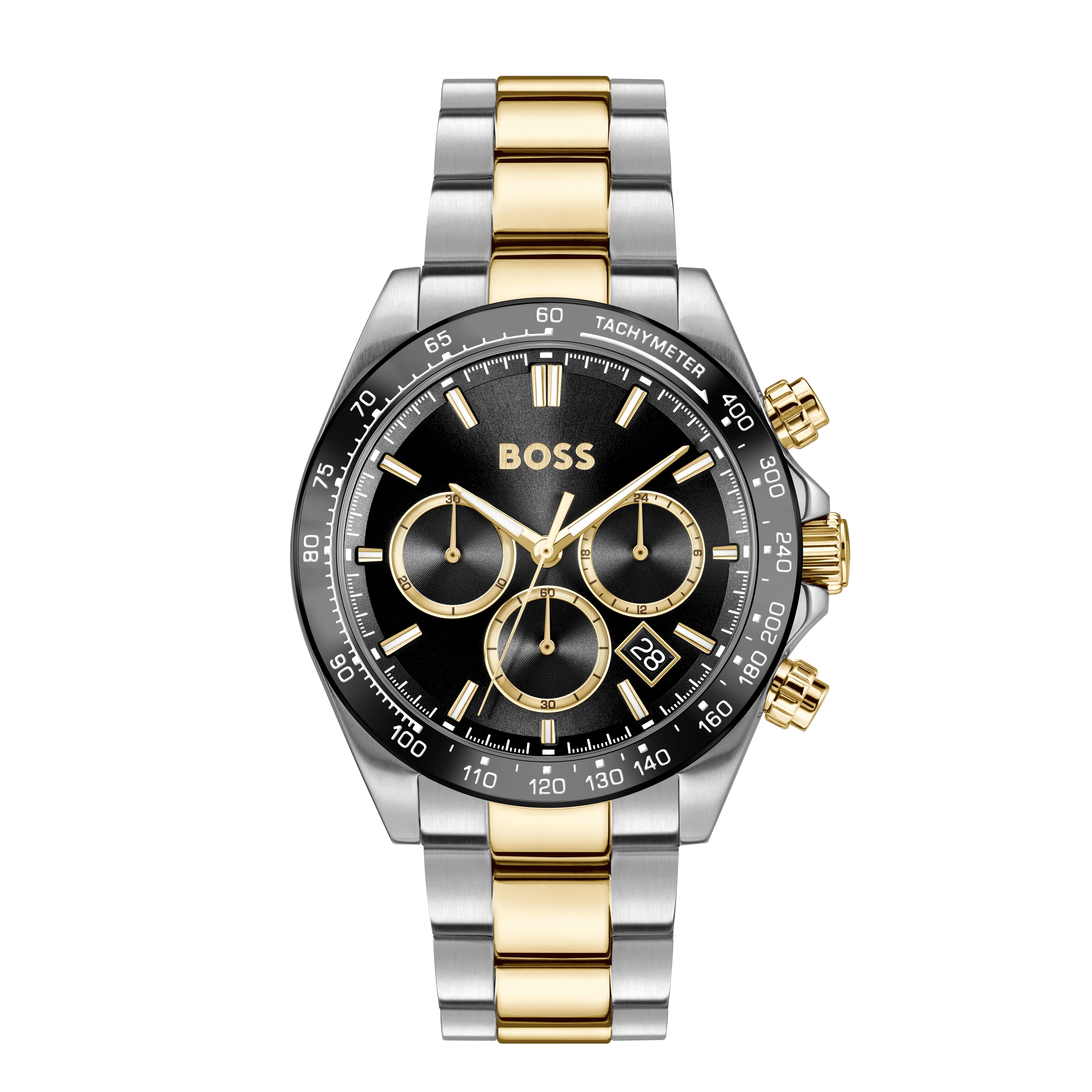 Mens Two-Tone Hero 2.0, Black Dial, Bracelet Watch 1514269