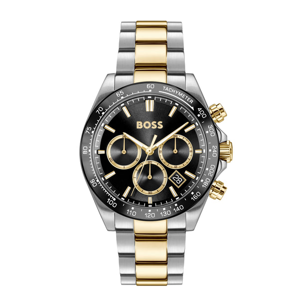 Mens Two-Tone Hero 2.0, Black Dial, Bracelet Watch 1514269