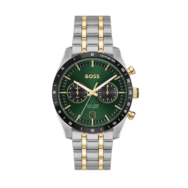 Mens, Two-Tone, Tourmaster, Green Dial, Bracelet Watch 1514287