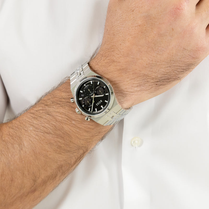 BOSS Men's Candor Prime Black Dial Bracelet Watch