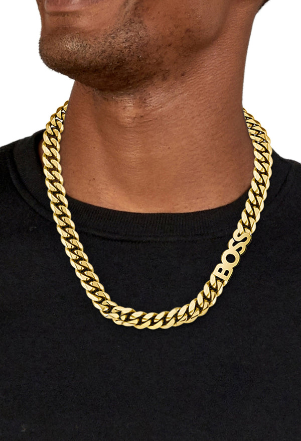 BOSS Gents Kassy Necklace in Gold Plated