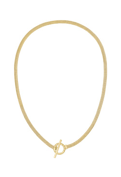 BOSS Zia Herringbone T-Bar Necklace in Gold Ion Plated