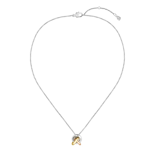 Three Colour Harmonie Interlocking Circle Necklace 1580771