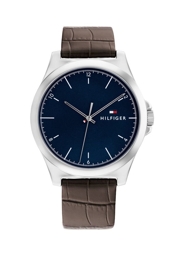 Tommy Hilfiger Gents Norris Blue Dial Strap Watch Stainless Steel