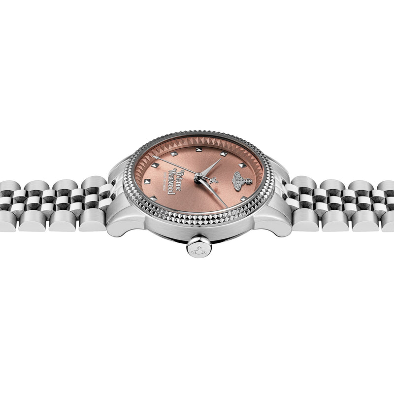 Vivienne Westwood Stainless Steel Little Seymour Dusty Dial Bracelet Watch VV328DPKSL