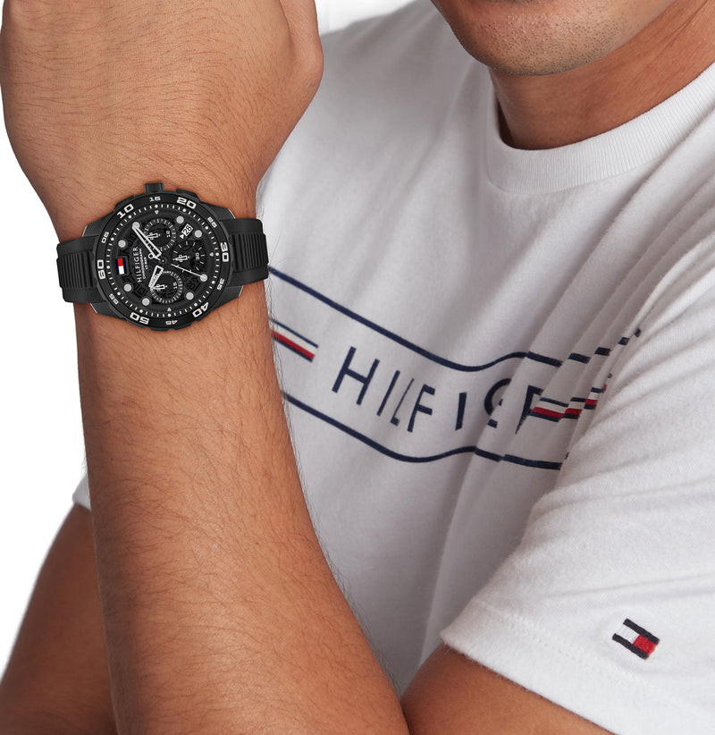 Mens Regatta Black Chronograph Dial Strap Watch 1792233
