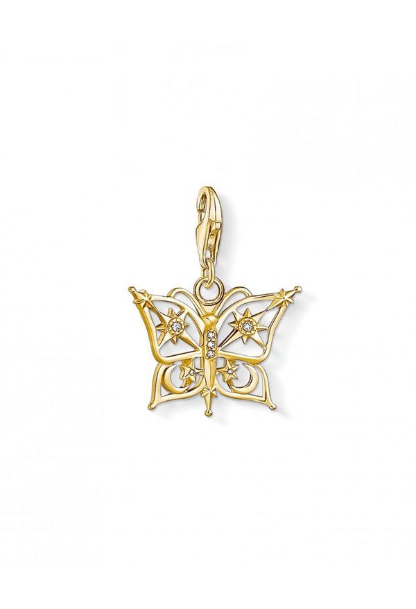 Thomas Sabo Butterfly Charm in Silver Gold Plated *