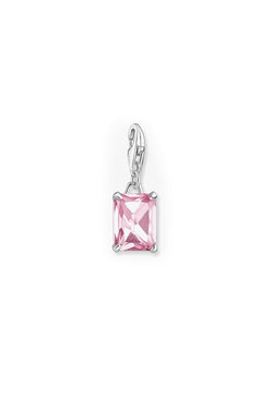 Thomas Sabo Pink Octagon Cut Cubic Zirconia Charm in Silver