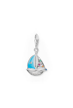 Thomas Sabo Turquoise Sail Boat Charm in Silver