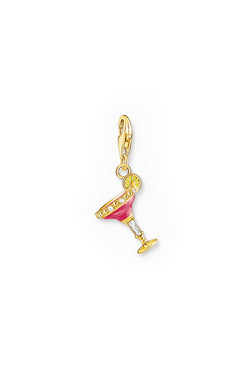 Thomas Sabo Red Cocktail Glass Charm in Silver