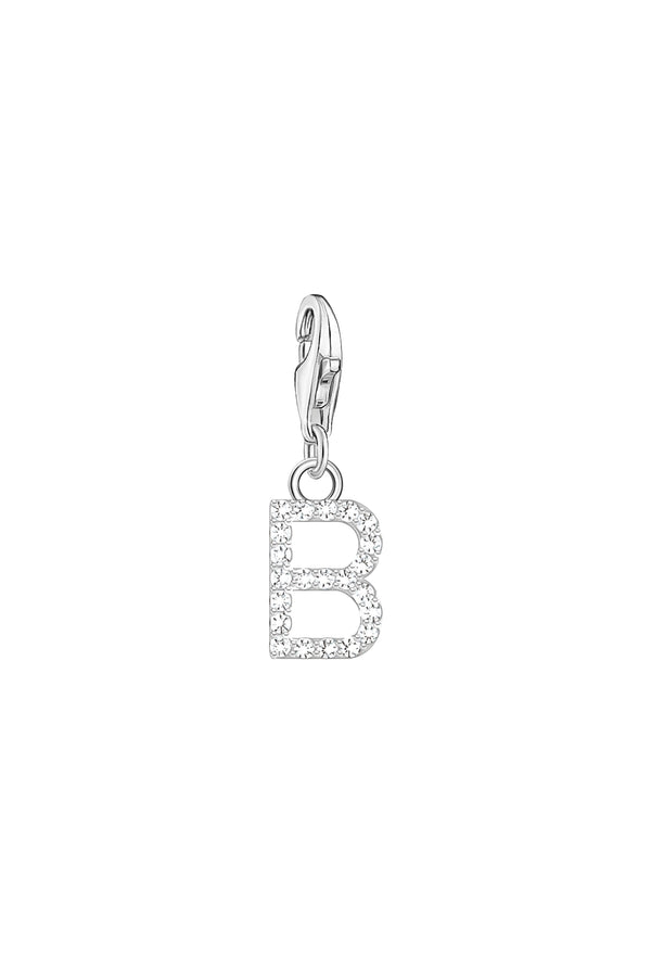 Thomas Sabo Cubic Zirconia Letter B Charm in Silver
