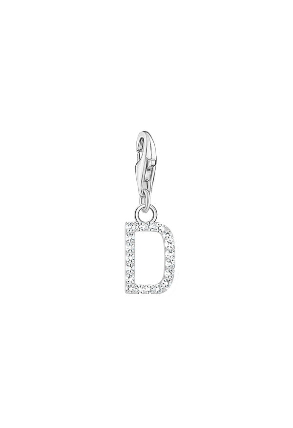 Thomas Sabo Cubic Zirconia Letter D Charm in Silver