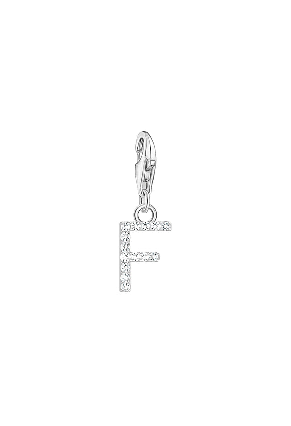 Thomas Sabo Cubic Zirconia Letter F Charm in Silver