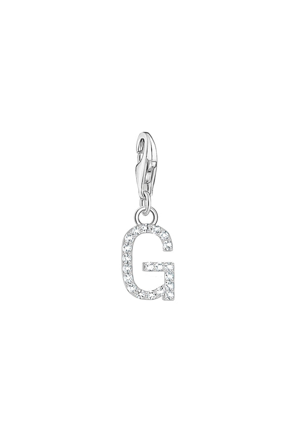 Thomas Sabo Cubic Zirconia Letter G Charm in Silver