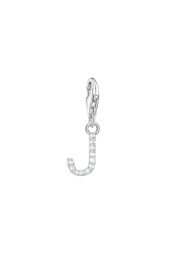 Thomas Sabo Cubic Zirconia Letter J Charm in Silver