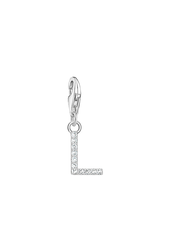 Thomas Sabo Cubic Zirconia Letter L Charm in Silver