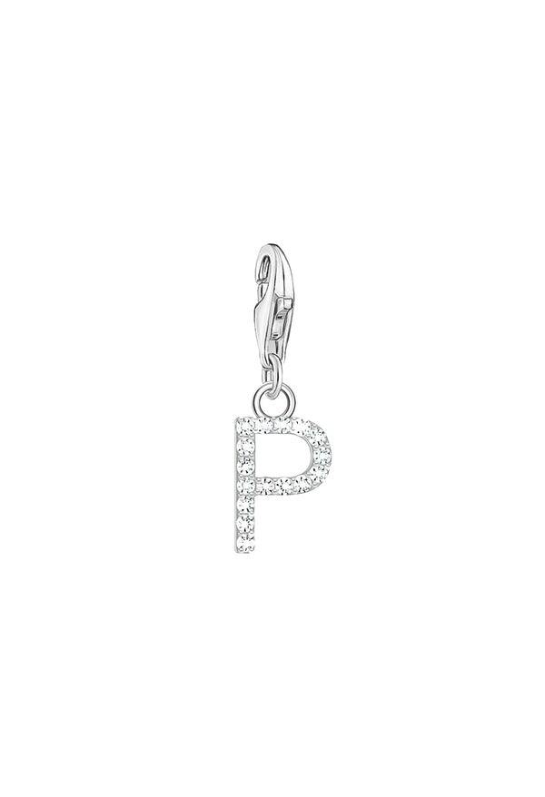 Thomas Sabo Cubic Zirconia Letter P Charm in Silver