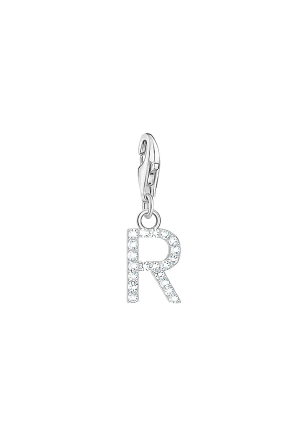 Thomas Sabo Cubic Zirconia Letter R Charm in Silver