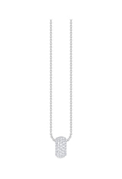 Thomas Sabo Cubic Zirconia Pave` Ring Necklace Sterling Silver