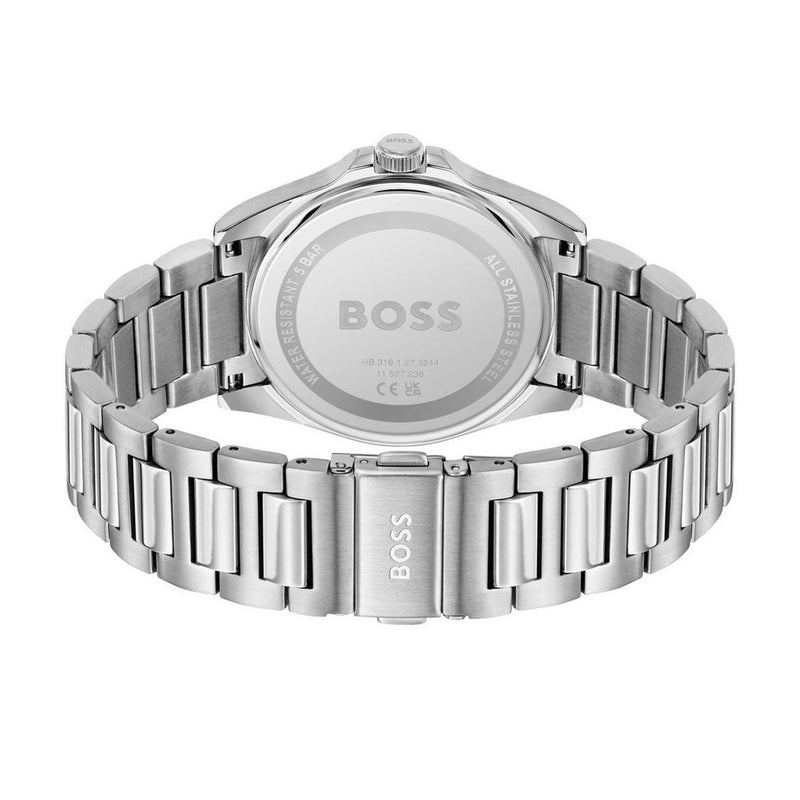 BOSS Mens Strike Silver Lined Dial Bracelet Watch Stainless Steel