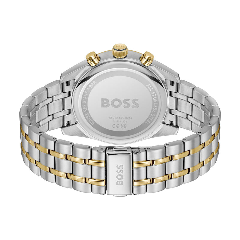 BOSS Mens Skytraveller Blue Dial Bracelet Watch Stainless Steel