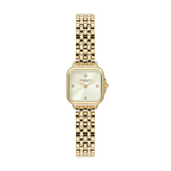 Women's Olivia Burton Mini Grosvenor Square Ivory Dial Bracelet Watch Gold Plated