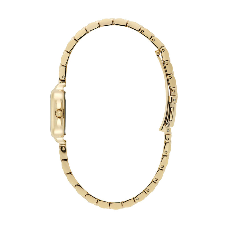 Women's Olivia Burton Mini Grosvenor Square Ivory Dial Bracelet Watch Gold Plated