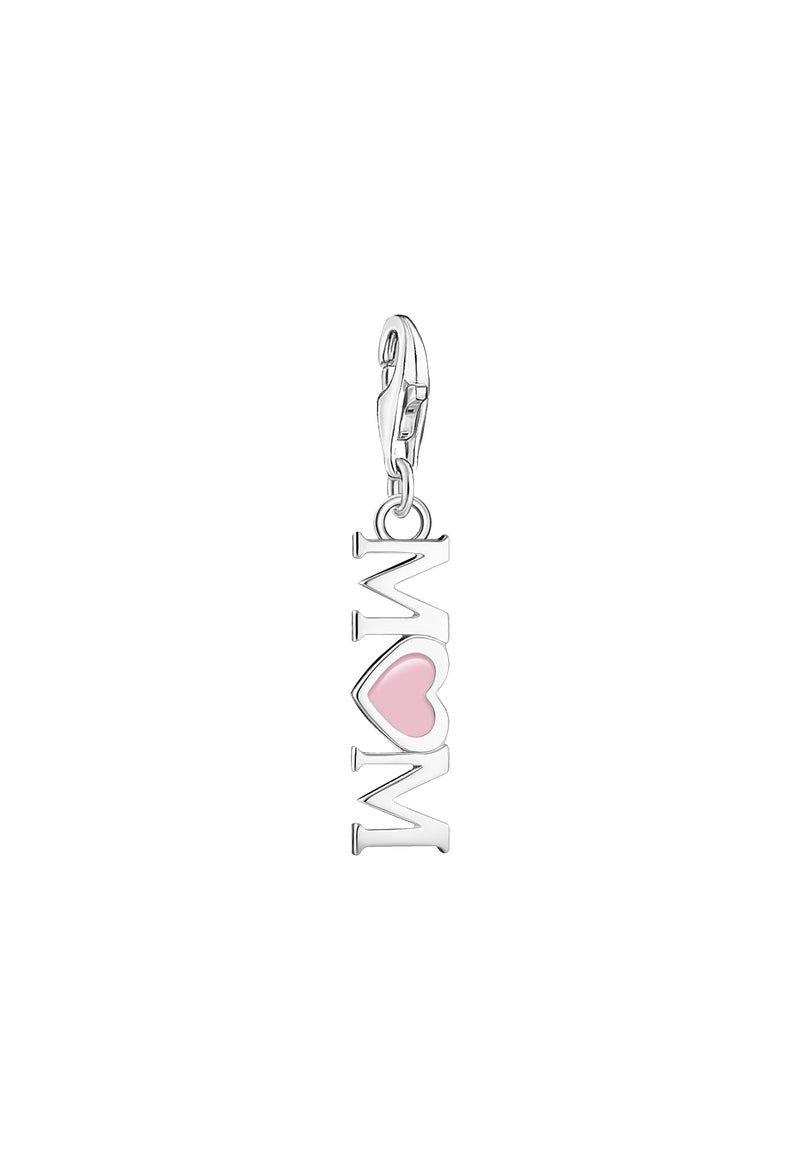 Thomas Sabo Mum With Pink Heart  Charm in Silver
