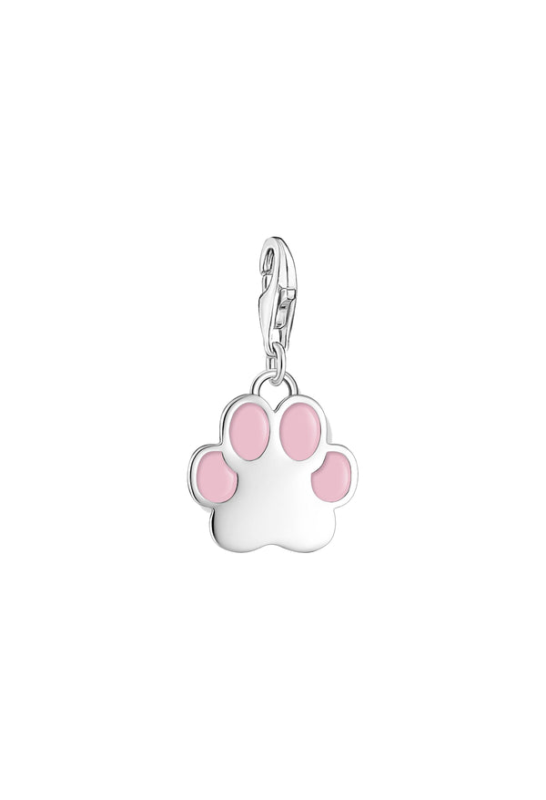 Thomas Sabo Pink Paw Charm in Silver