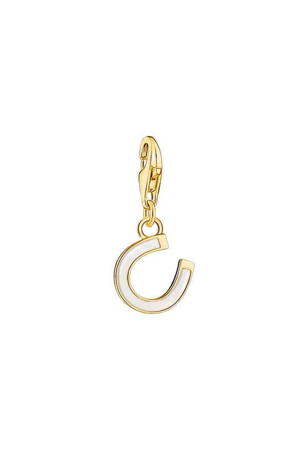 Thomas Sabo Enamel Horseshoe Charm Silver Gold Plated