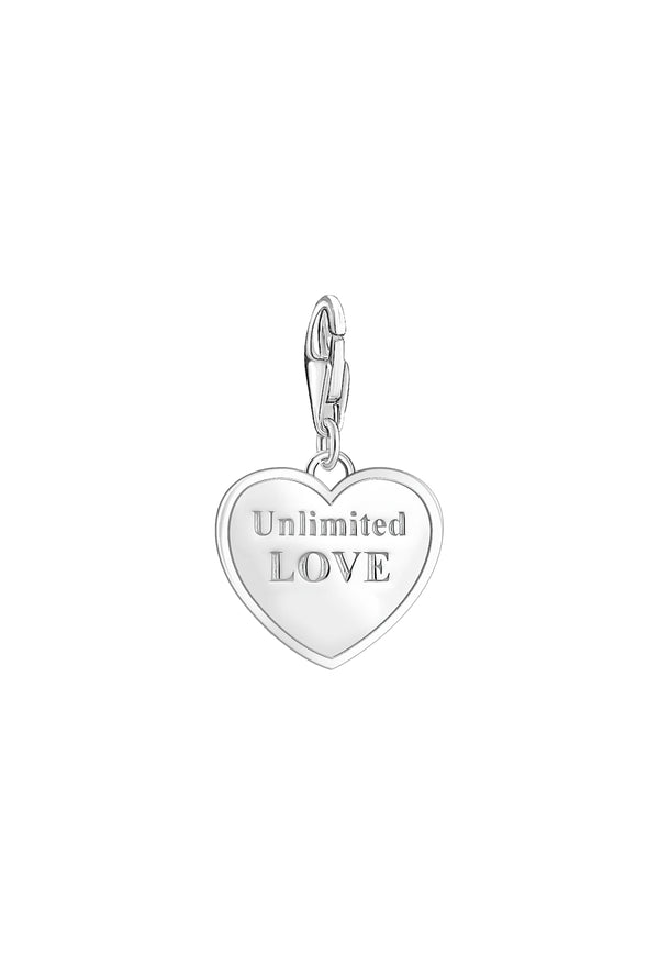 Thomas Sabo Pink Heart Best Mum in Silver Charm in Silver