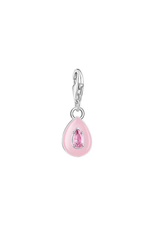 Thomas Sabo Pink Drop Charm in Silver