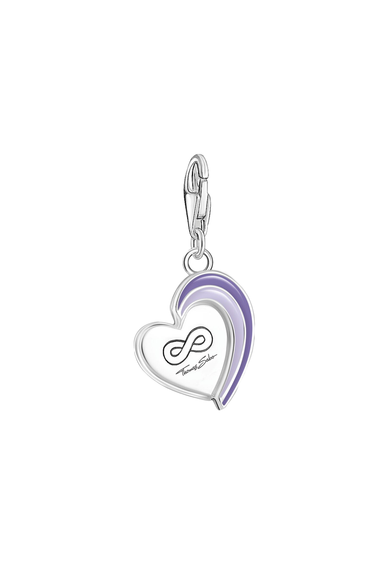 Thomas Sabo Violet Enamel Best Friends Charm in Silver