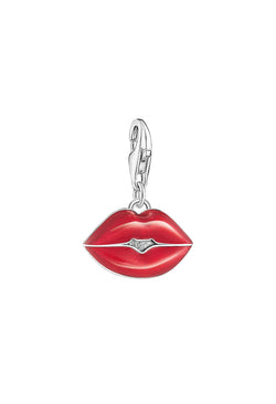 Thomas Sabo Shape Of Red Kissable Lips Charm in Silver