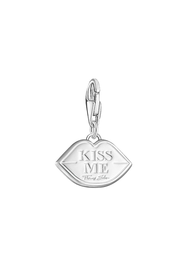 Thomas Sabo Shape Of Red Kissable Lips Charm in Silver