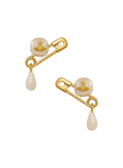 Vivienne Westwood Claude Small Stud Earrings Gold Plated