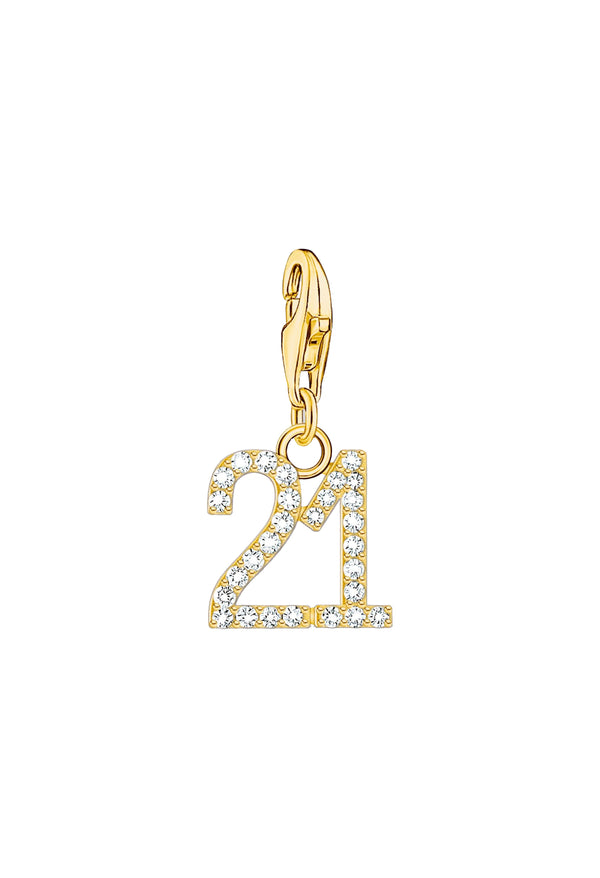 Thomas Sabo Cubic Zirconia 21 Charm Silver Gold Plated