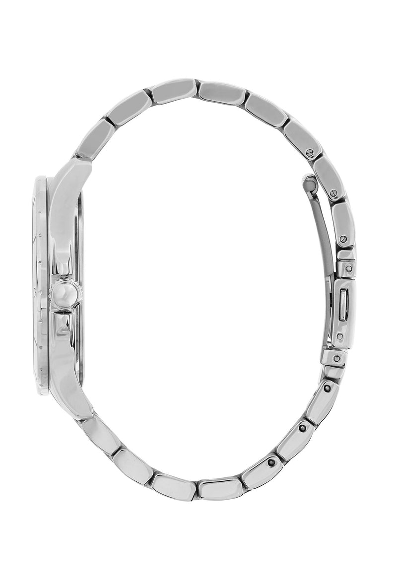 Olivia Burton Ladies Guilloche Stainless Steel Bracelet Watch